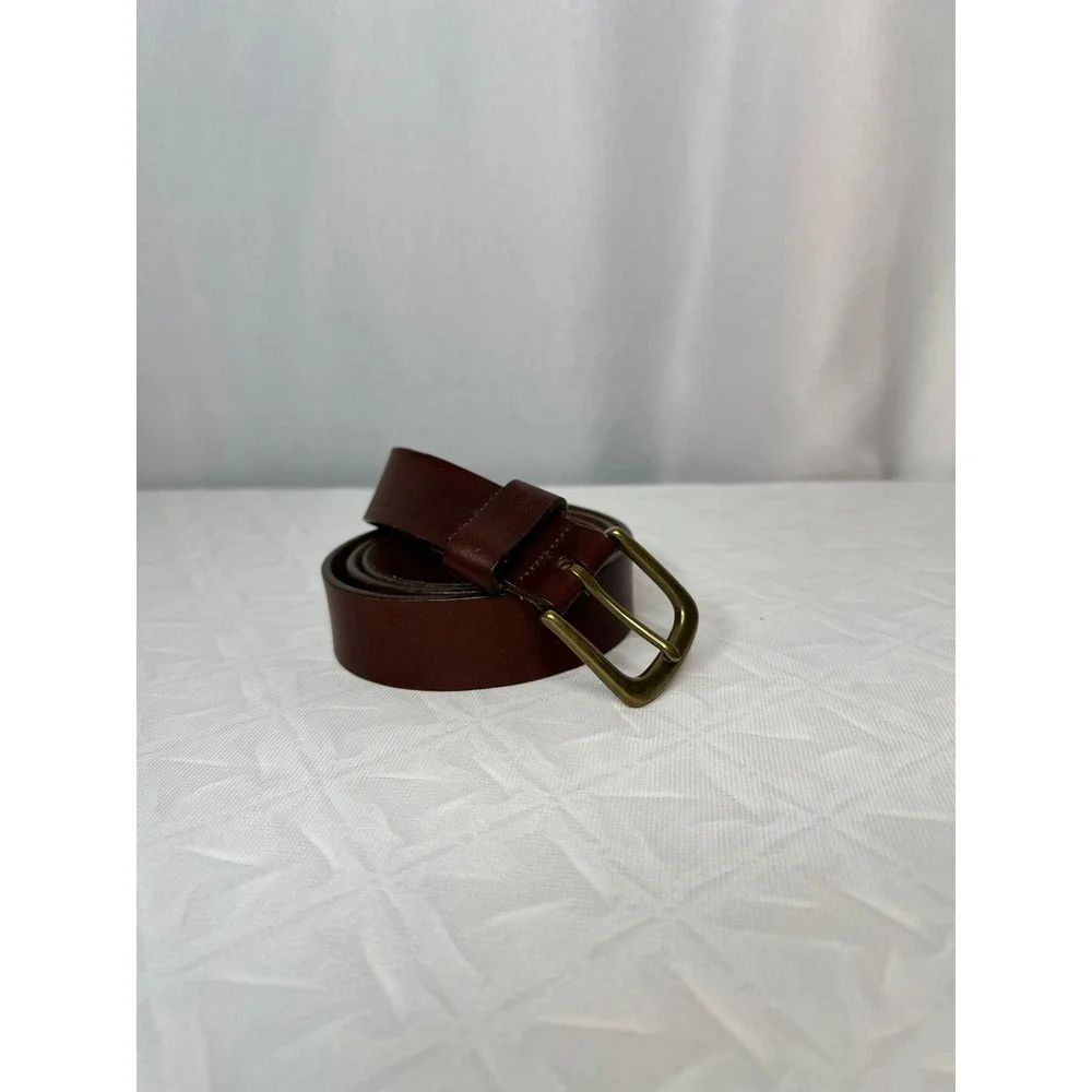 Duluth Everyday Leather Work Belt Brown SZ 42 Outdoor Workwear Utility Classic